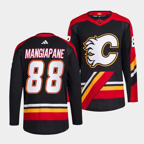 Men's Calgary Flames #88 Andrew Mangiapane Black 2022-23 Reverse Retro Stitched Jersey Dzhi,We sell and wholesale Men's Calgary Flames #88 Andrew Mangiapane Black 2022-23 Reverse Retro Stitched Jersey Dzhi on line form chian!